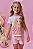 Conjunto de Pijama de Blusa e Shorts em Meia Malha Kukiê Infantil Menina - Imagem 1