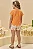 Conjunto de Blusa em Meia Malha e Shorts em Moletom sem Pelúcia Kukiê Infantil Menina - Imagem 2