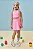 Saia Esportiva em Poliamida (com Shorts Embutido) Rosa Kukiê Infantil Menina - Imagem 1