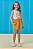 Conjunto de Blusa em Canelado e Shorts em Tecido Sensoriale Kukiê Infantil Menina - Imagem 1