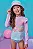 Conjunto de Blusa Calcinha e Bucket em Malha com Proteção UV50+ Kukiê Infantil Menina - Imagem 9