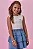 Regata em Cotton Off White Kukiê Infantil Menina - Imagem 2