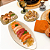 Kit 3 Bandejas para Sushi em Vidro Refletivo Champanhe Quioto, Conjunto para servir Sushi na Mesa Posta - Imagem 3