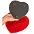 Kit 2 Bandejas Petisqueiras em Espelho Vermelho Ariel em Formato de Coração, Conjunto para servir Petiscos, Sobremesas ou Drink’s na Mesa Posta - Imagem 4