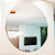Espelho Redondo Lina Essential, Espelho Decorativo de parede Pequeno ao Grande para Lavabo, Penteadeira, Salão de Beleza, Consultório - Fácil Instalação - Imagem 2