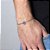 Pulseira Key Design Signo Aquário de Aço Prata Ajustável - Imagem 3