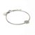 Pulseira Key Design Signo Aquário de Aço Prata Ajustável - Imagem 4