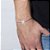 Pulseira Key Design Signo Virgem de Aço Prata Ajustável - Imagem 3