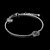 Pulseira Key Design Signo Touro de Aço Prata Ajustável - Imagem 1