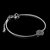 Pulseira Key Design Signo Peixes de Aço Prata Ajustável - Imagem 1