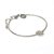 Pulseira Key Design Signo Leão de Aço Prata Ajustável - Imagem 4