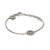 Pulseira Key Design Signo Gêmeos de Aço Prata Ajustável - Imagem 3