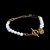Pulseira Key Design Montero de Pérola Natural Branca e Aço Dourado - Imagem 2