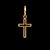 Pingente Key Design Cruz Pequena de Aço Dourado - Imagem 1
