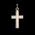 Pingente Key Design Cruz de Aço Prata - Imagem 1