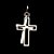 Pingente Key Design Cruz de Aço Prata - Imagem 2
