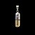 Pingente Key Design de Aço Prata e Dourado - Imagem 2