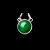Pingente Key Design de Prata e Pedra Natural Millman Verde - Imagem 1