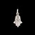 Pingente Key Design Hamsa de Prata - Imagem 1