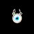 Pingente Key Design Olho Grego de Prata - Imagem 1