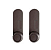 PAR MANIVELA METAL MARRON VIDRO PORTA  709 LN HPN FPN ATRON - Imagem 3