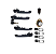 KIT MAÇANETAS E CILINDROS SANTANA G2 VERSAILLES COR PRETO - Imagem 1