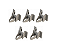 5 GRAMPOS FIXAÇÃO SOLEIRA CITROEN C3 BERLINGO AIRCROSS - Imagem 1