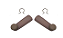 PAR MANIVELA VIDRO DA PORTA LOGUS POINTER MARRON - Imagem 1