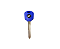 CHAVE GAVETA HONDA HORNET CBR TWISTER POP 1000 SHADOW AZUL - Imagem 1