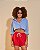 Camisa Cropped Linho Marla Azul Céu - Imagem 1