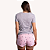 Pijama Feminino Curto Coração Mescla - Imagem 4