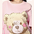 Camisetão Feminino Urso Rosa 100% Algodão - Imagem 3