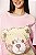 Camisetão Verão Urso Rosa 100% Algodão - Imagem 3