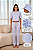 Pijama Feminino Meia Estação Cropped Com Calça Listrado Azul - 100% Algodão - Empório do Algodão - Imagem 2
