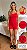 Pijama Feminino de Alça Ribbed Vermelho - Imagem 2