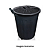 LIXEIRA 100L REDONDA C/TAMPA COM RODA ARQPLAS - Imagem 1