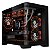 Liketec - Gabinete Gamer Aquário MADNESS Matx, MiniTower,Vidro Curvo, Preto (sem fans) Cubo Design LC-CB3X2-MADNESS-2072 - Imagem 1