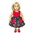 Vestido de Boneca Jardim Vermelho - Imagem 1