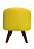 Puff Pé Palito Redondo Não é Segredo Courvin Amarelo 40x45 - Imagem 2