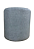 Puff Redondo Não é Segredo Linho Cinza Pé Fixo 40x45 NSPRF02L-F - Imagem 1