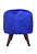 Puff Pé Palito Redondo Não é Segredo Astracan Pelúcia Azul 40x45 - Imagem 2