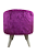 Puff Pé Palito Redondo Não é Segredo Astracan Pelúcia Roxo 40x45 - Imagem 2