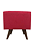 Puff Pé Palito Quadrado Não é Segredo Suede Amassado Vermelho 40x45 - Imagem 1