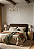 Cabeceira Estofada Queen Orgânica Não é Segredo Suede Animale Marrom Escuro 160x120 - Imagem 1