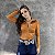 Body Camisa Cirrê Mostarda Basic Texas Ranch - Imagem 1