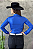 Body Camisa Cirrê Azul Bordado Pink Texas Ranch - Imagem 2