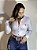 Body Camisa Cirrê Branco Bordado Pink Texas Ranch - Imagem 1