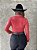 Body Camisa Cirrê Vermelho Bordado Texas Ranch - Imagem 2
