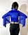 Body Camisa Infantil Blue Flowers c/ Franjas - Imagem 2