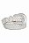 Cinto Country Glitter Branco c/ Pedras Furta-cor - Imagem 1